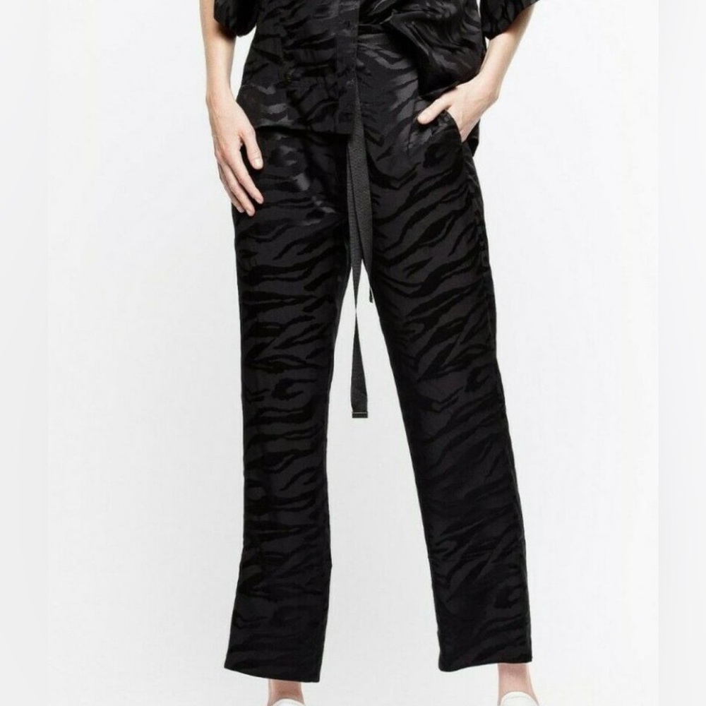 Zadig & Voltaire Black Zebra Print women’s Pants
